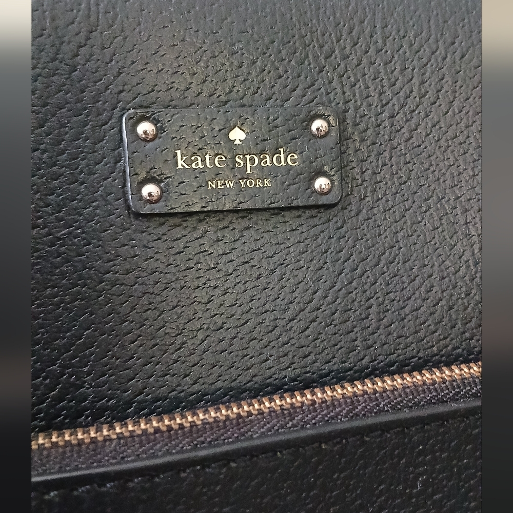 Kate Spade Black Leather Tote Bag - Picture 2 of 16
